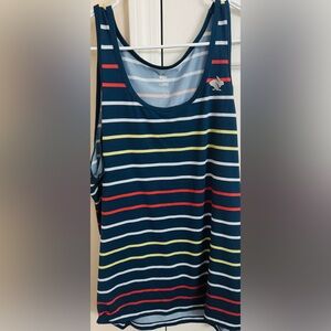 Rabbit Multicolored Woman’s Large‎ Lightweight Striped Tank Top